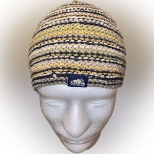 Roots Multicolor Knit Beanie Skull Cap Brown Black Yellow Green White